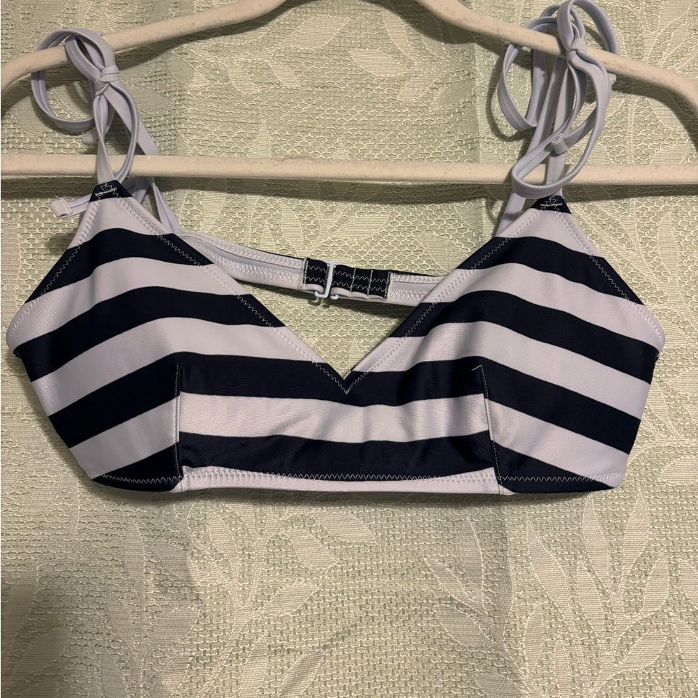Aerie Blue Striped Bikini Swimsuit